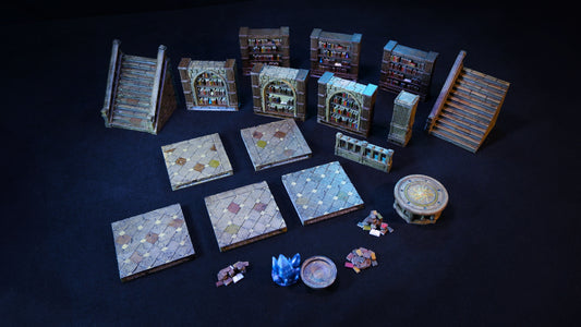 ARCANE LIBRARY - Modular Library Dungeon kit [STL]