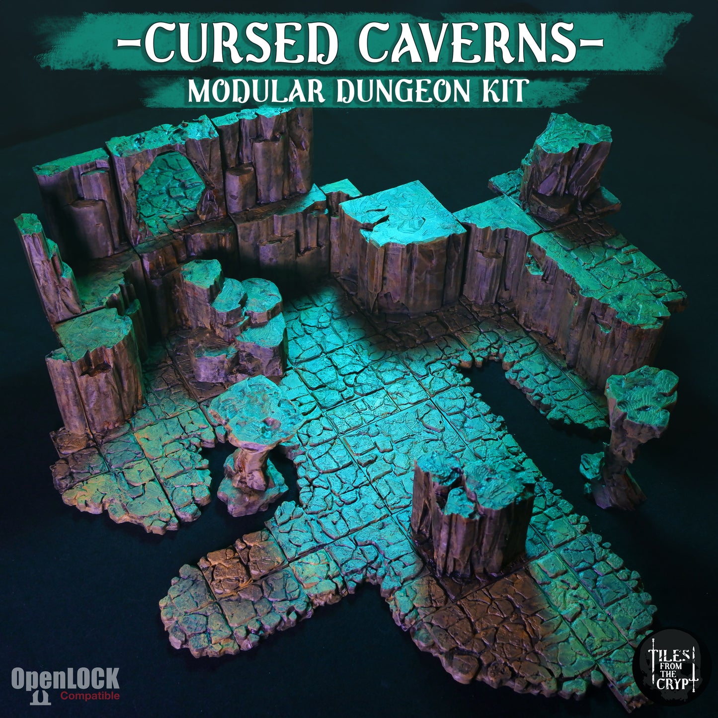 CURSED CAVERNS - Modular Cavern kit [STL]