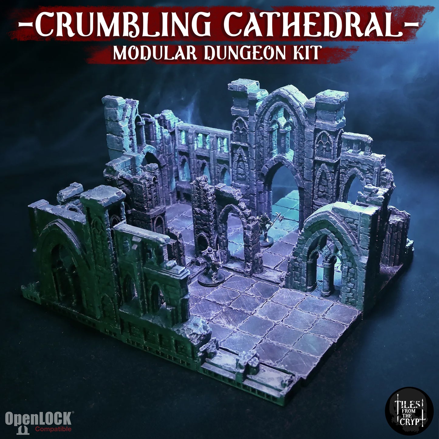 CRUMBLING CATHEDRAL - Modular Cathedral Dungeon kit [STL]