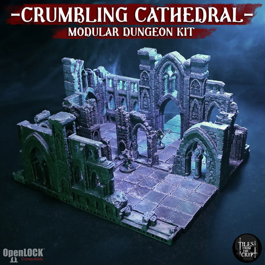 CRUMBLING CATHEDRAL - Modular Cathedral Dungeon kit [STL]