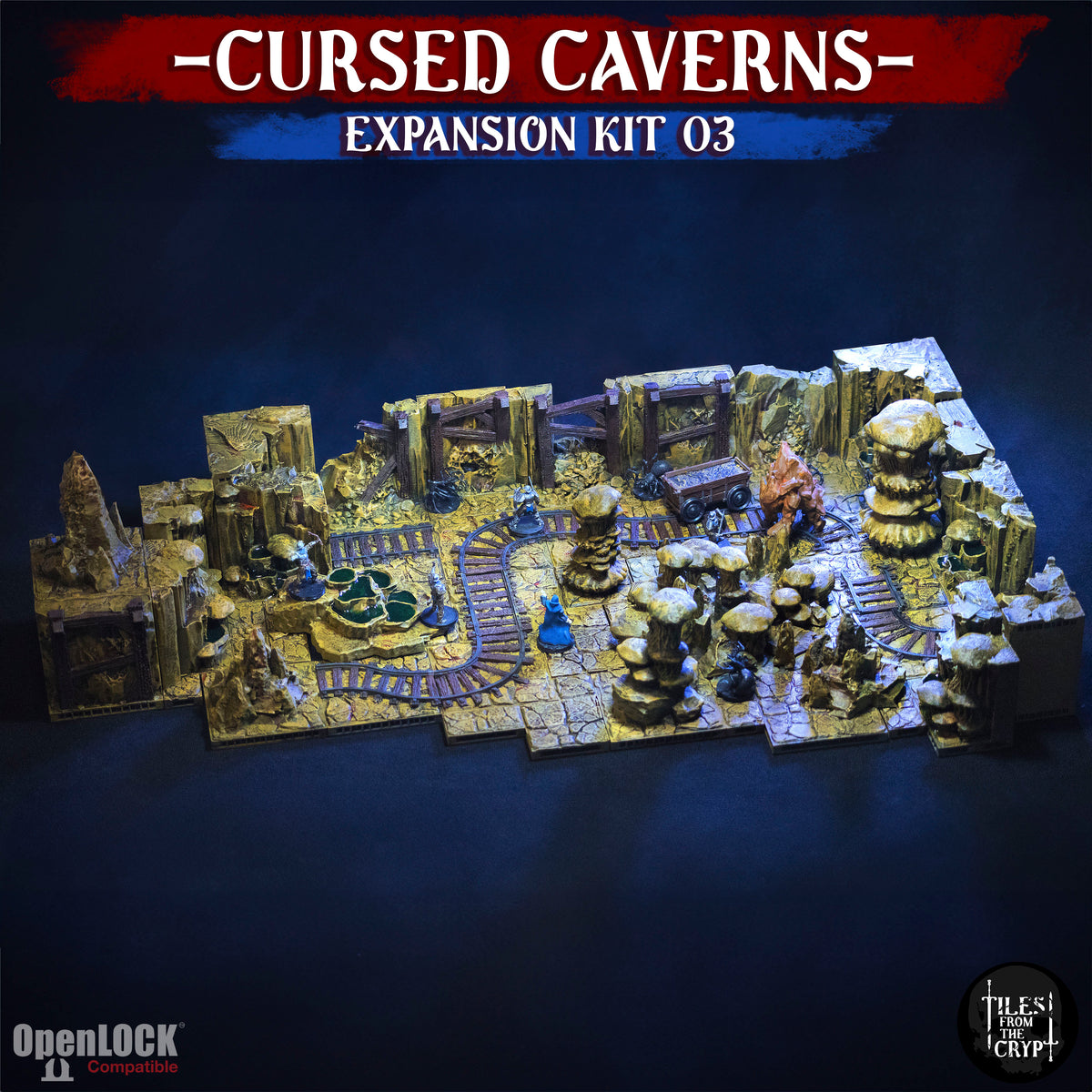 Cursed Caverns: Expansion 03 - Modular Cavern Kit [STL]