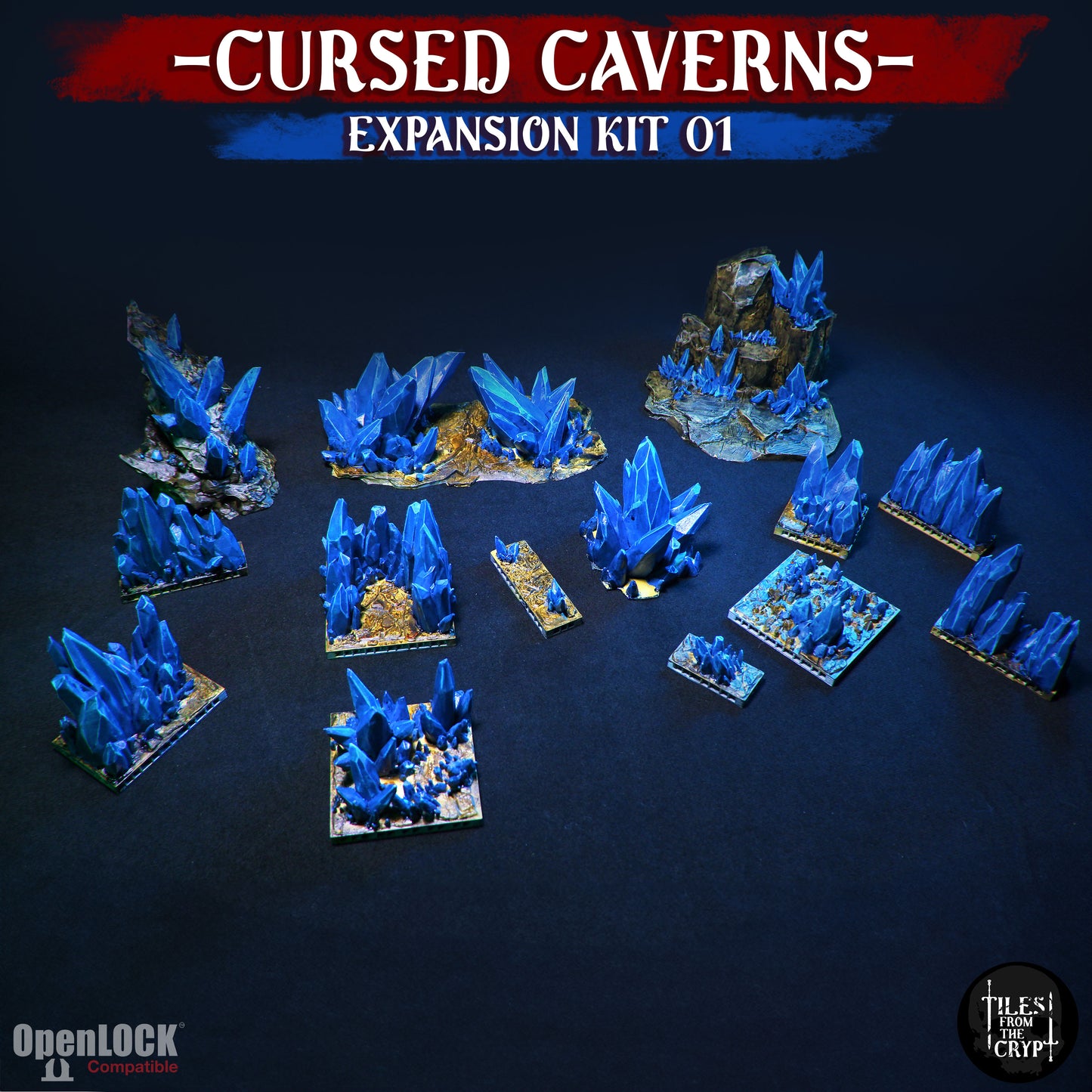 CURSED CAVERNS Expansion 01 - Modular Cavern kit [STL]