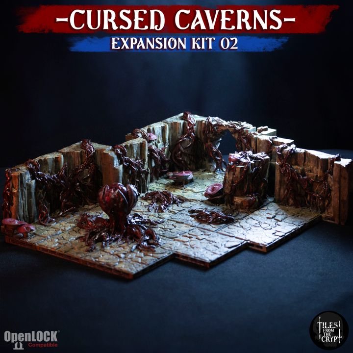 CURSED CAVERNS Expansion 02 - Modular Cavern kit [STL]