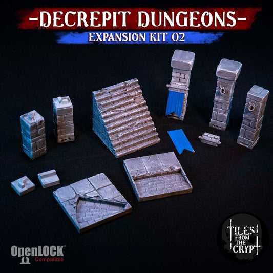 DECREPIT DUNGEONS: EXPANSION 02 - Modular Dungeon Kit  [STL]