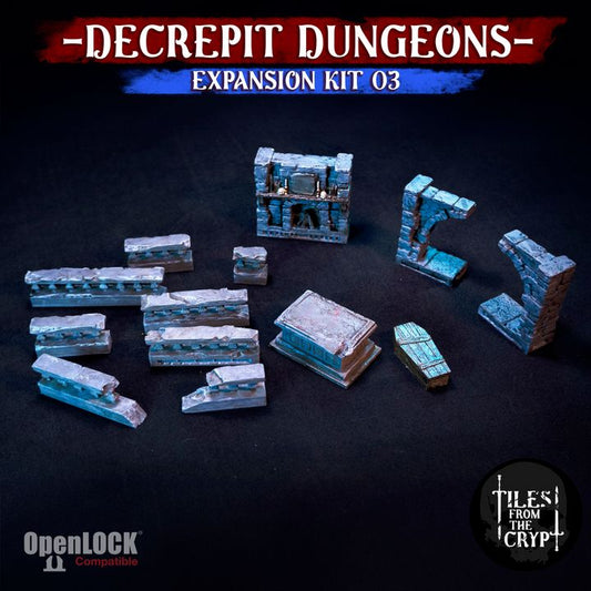 DECREPIT DUNGEONS: EXPANSION 03 - Modular Dungeon Kit  [STL]