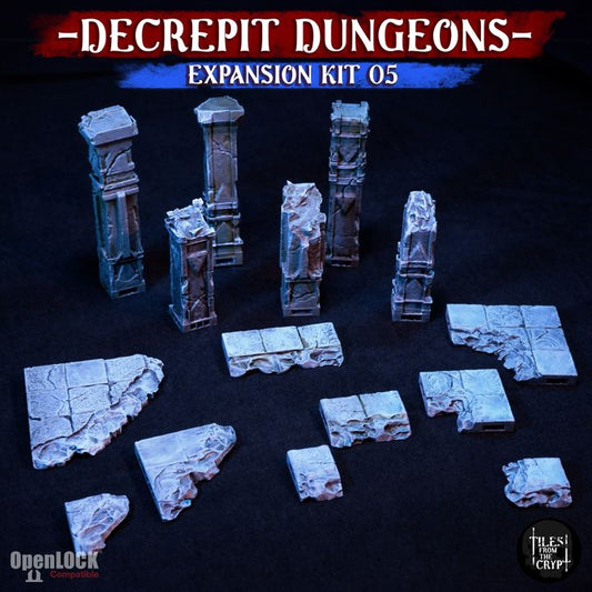 DECREPIT DUNGEONS: EXPANSION 05 - Modular Dungeon Kit  [STL]