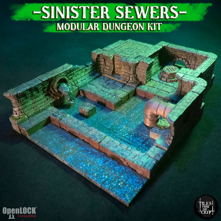 Sinister Sewers - Modular Sewers Kit [STL]